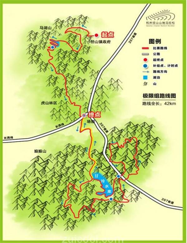 长乐大桥—将山路—东坞—甘岭林区—老虎山—娘娘山—祝家—大禹谷